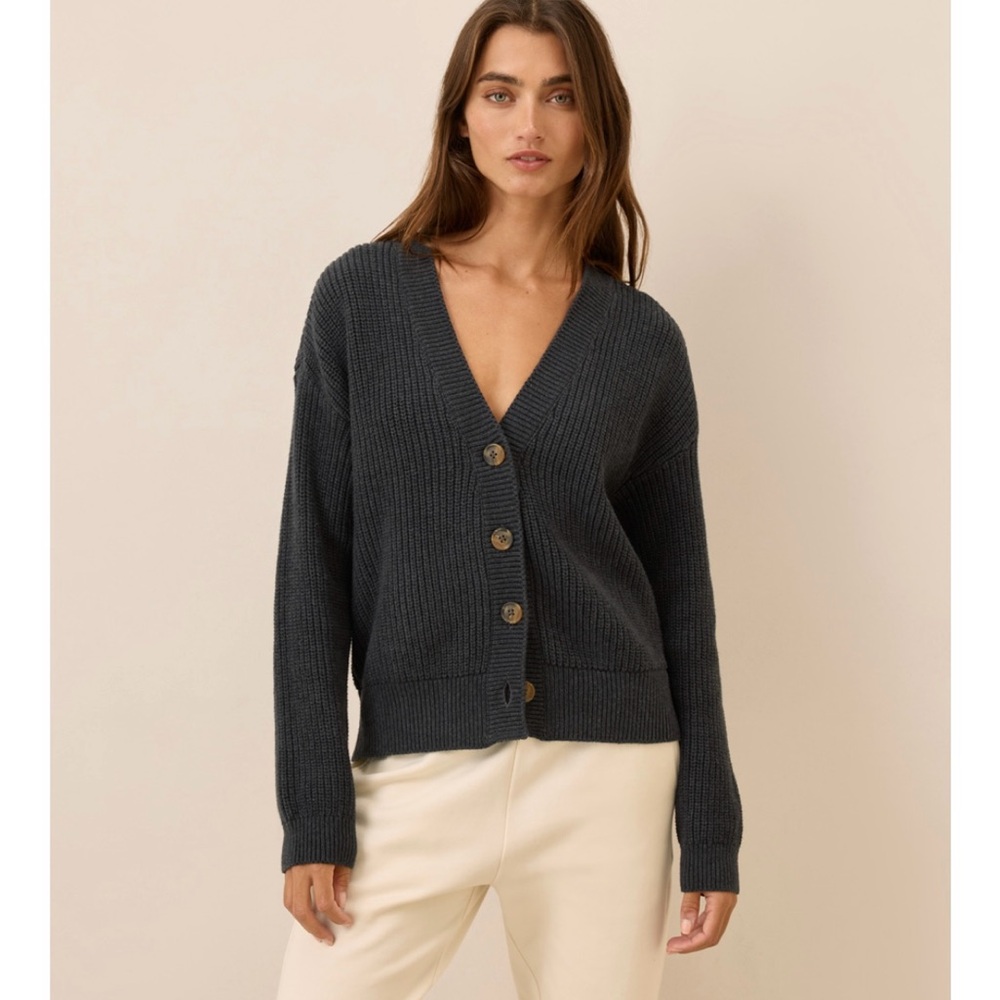 Pact Women's Luxe Knit Black Cardigan Sweater size XL - Picture 5 of 5